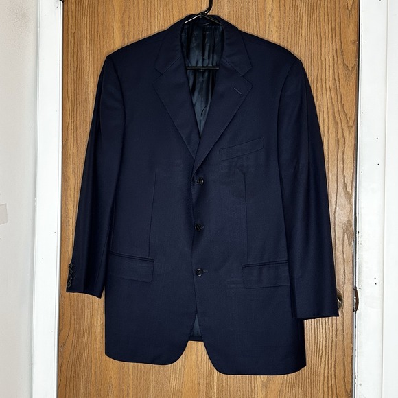 Ermenegildo Zegna Suit Jacket Men's Custom Made Sz‎ 40R Black Italy READ DESCRIP
